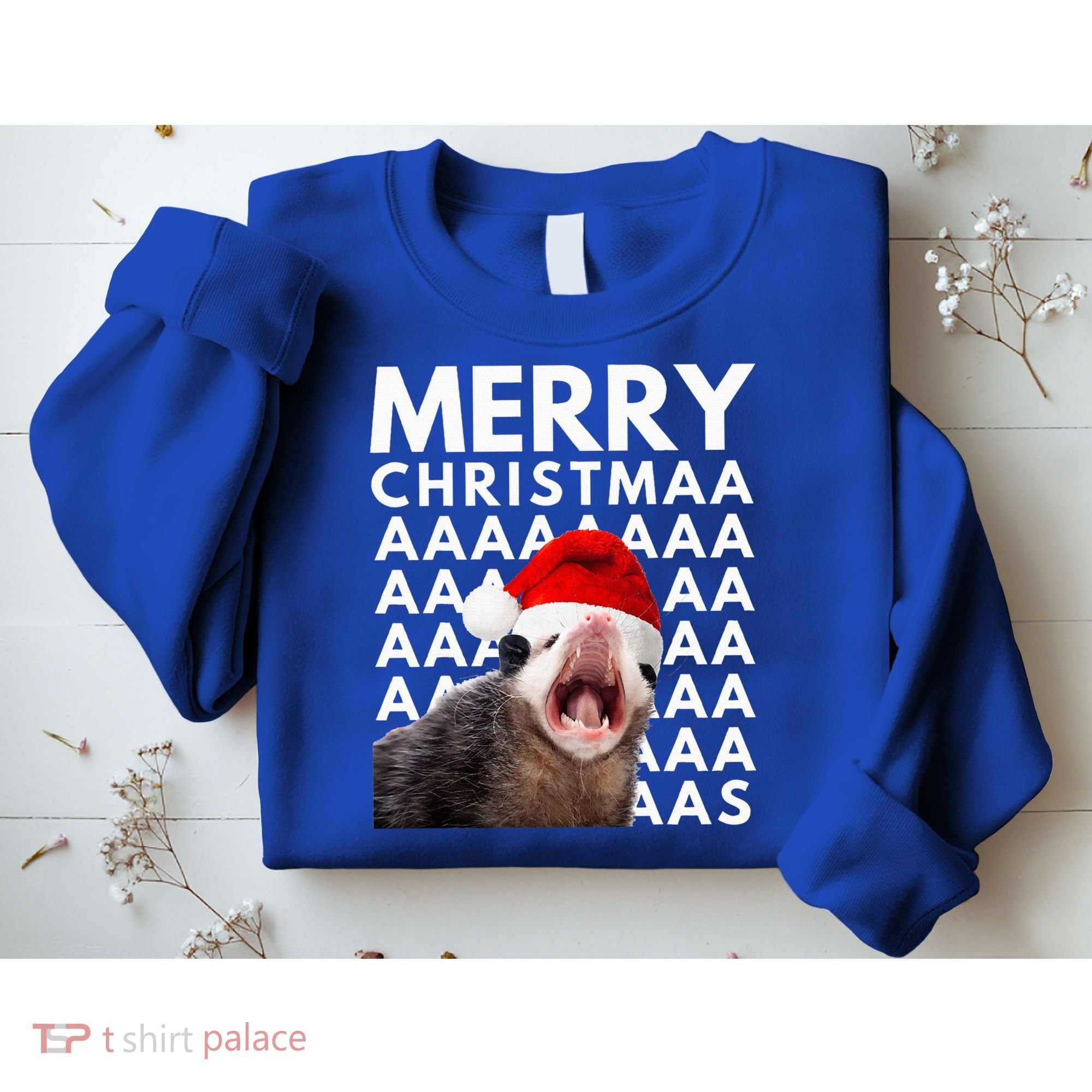 Hilarious Opossum Christmas Scream Sweatshirt