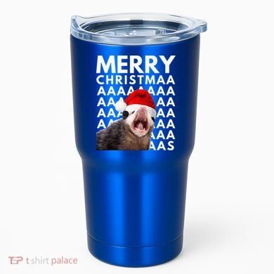 Hilarious Opossum Christmas Scream Tumbler