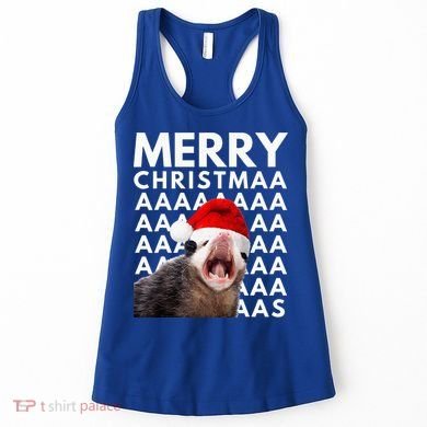 Hilarious Opossum Christmas Scream Women's Tank Top