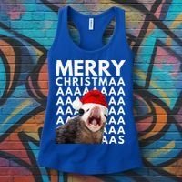 Hilarious Opossum Christmas Scream Women's Tank Top thumb 3