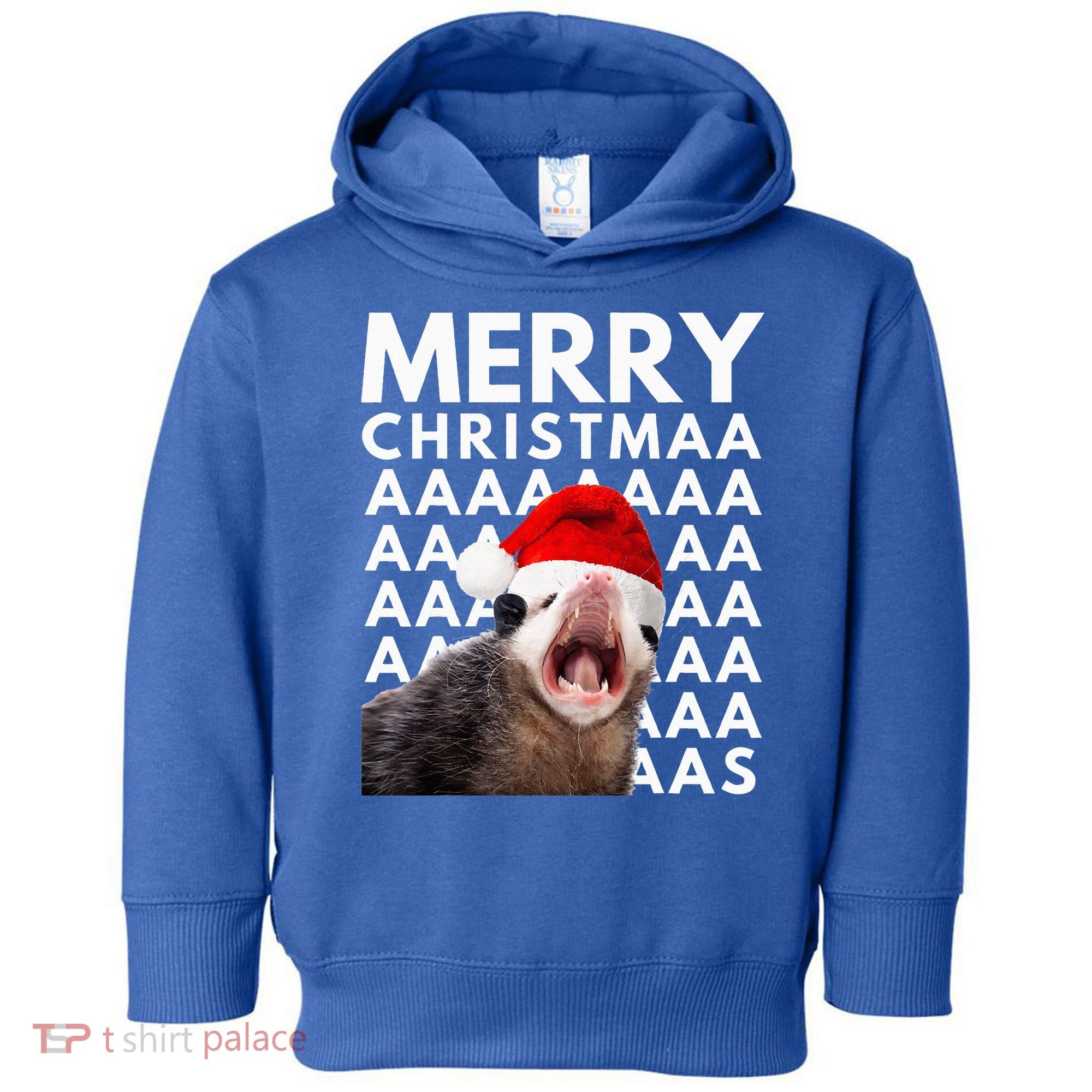 Hilarious Opossum Christmas Scream Toddler Hoodie
