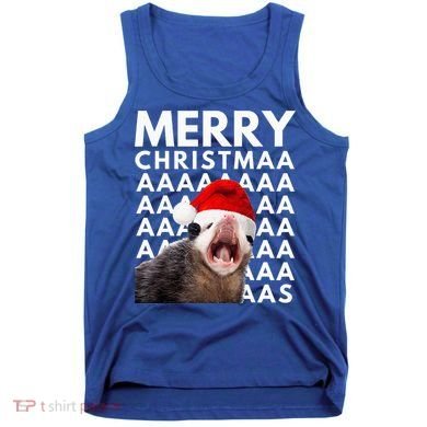 Hilarious Opossum Christmas Scream Tank Top
