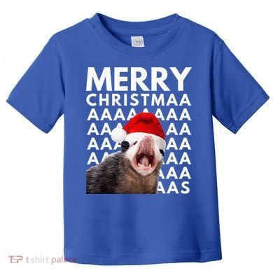 Hilarious Opossum Christmas Scream Toddler T-Shirt