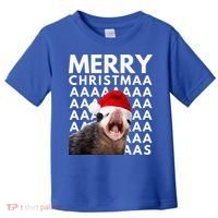 Hilarious Opossum Christmas Scream Toddler T-Shirt thumb 0