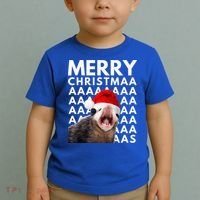 Hilarious Opossum Christmas Scream Toddler T-Shirt thumb 2