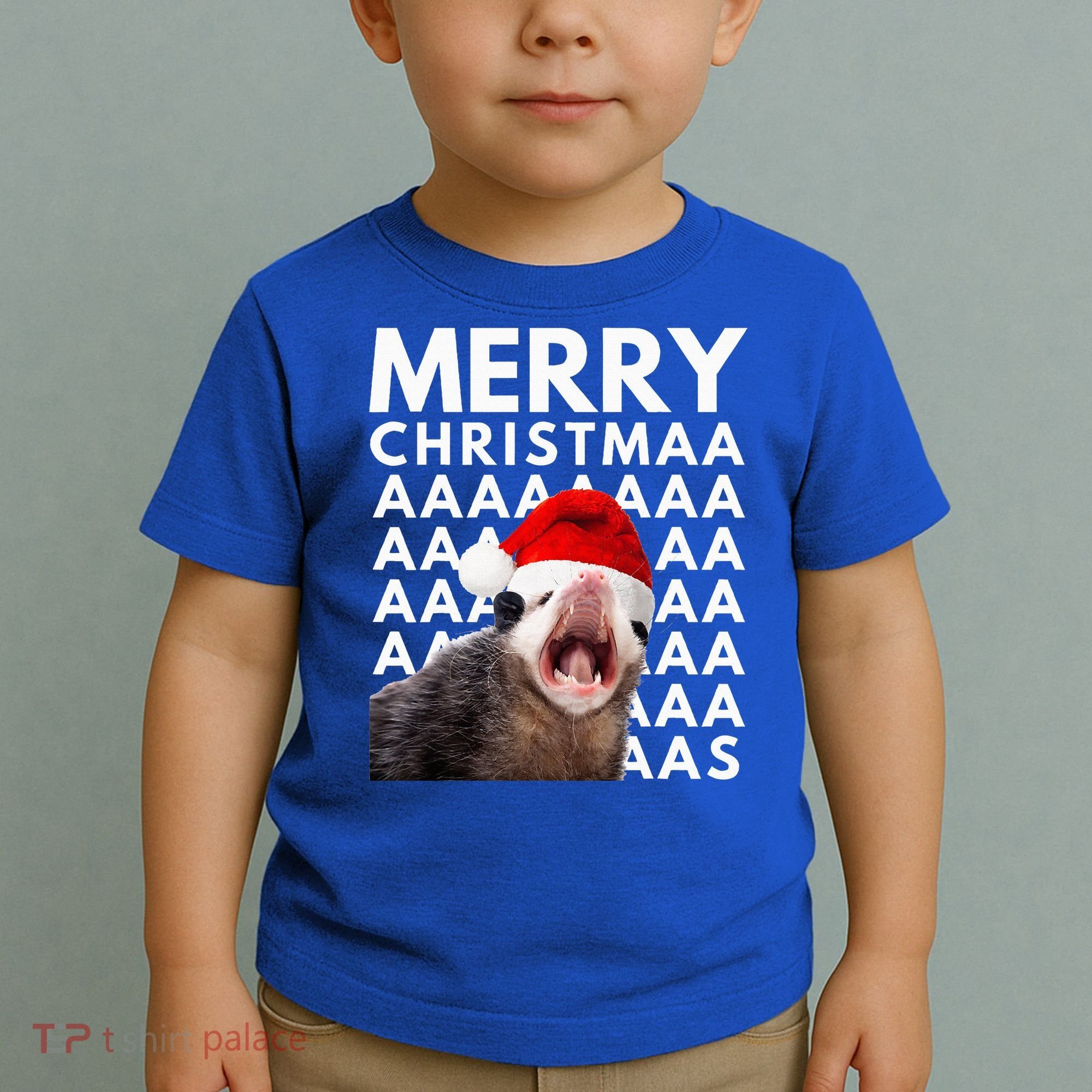 Hilarious Opossum Christmas Scream Toddler T-Shirt
