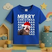 Hilarious Opossum Christmas Scream Toddler T-Shirt thumb 3