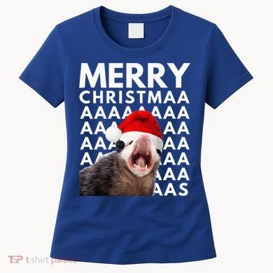 Hilarious Opossum Christmas Scream Women's T-Shirt