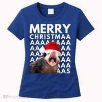 Hilarious Opossum Christmas Scream Women's T-Shirt thumb 0