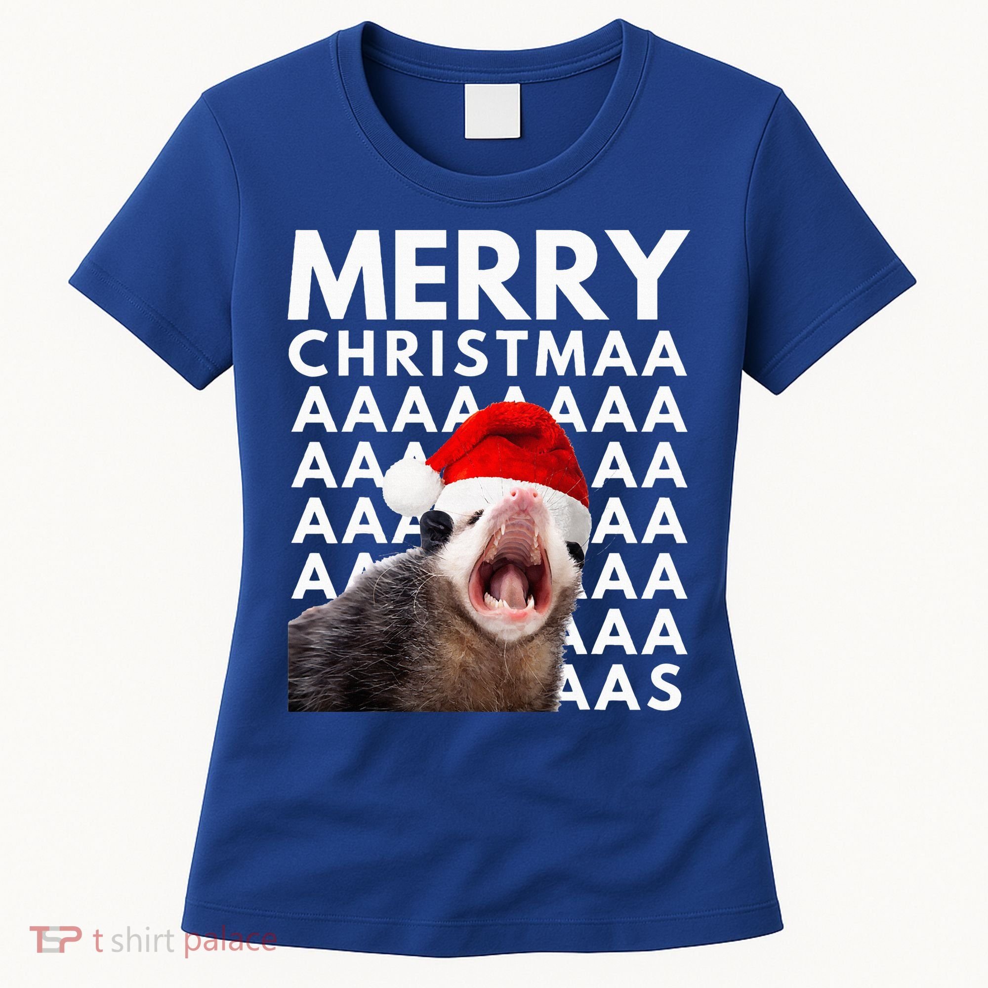 Hilarious Opossum Christmas Scream Women's T-Shirt