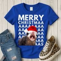 Hilarious Opossum Christmas Scream Women's T-Shirt thumb 3