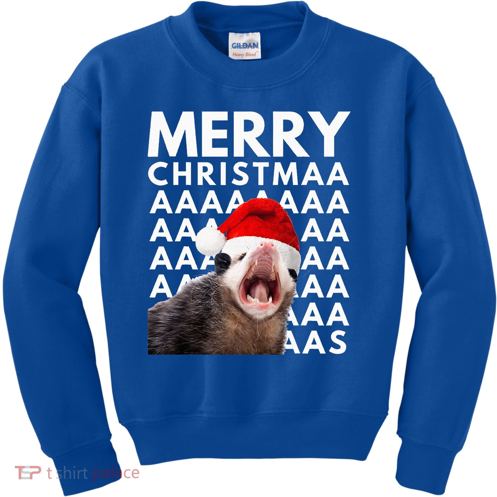 Hilarious Opossum Christmas Scream Kids Sweatshirt