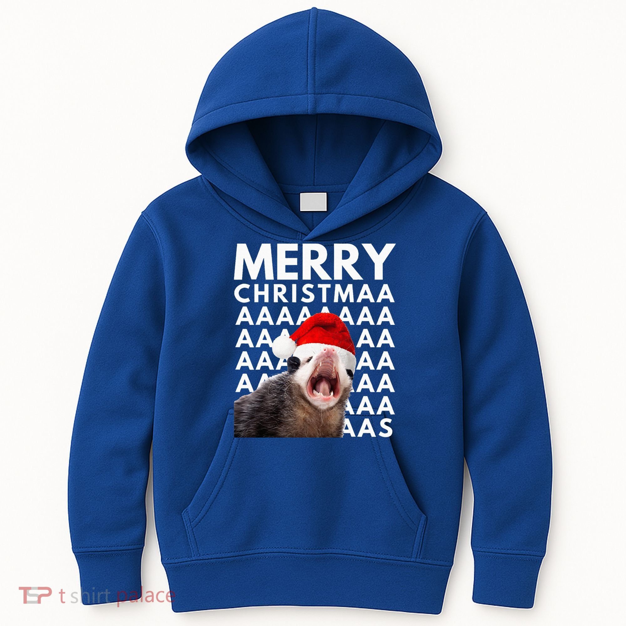 Hilarious Opossum Christmas Scream Kids Hoodie