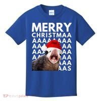 Hilarious Opossum Christmas Scream Kids T-Shirt thumb 0