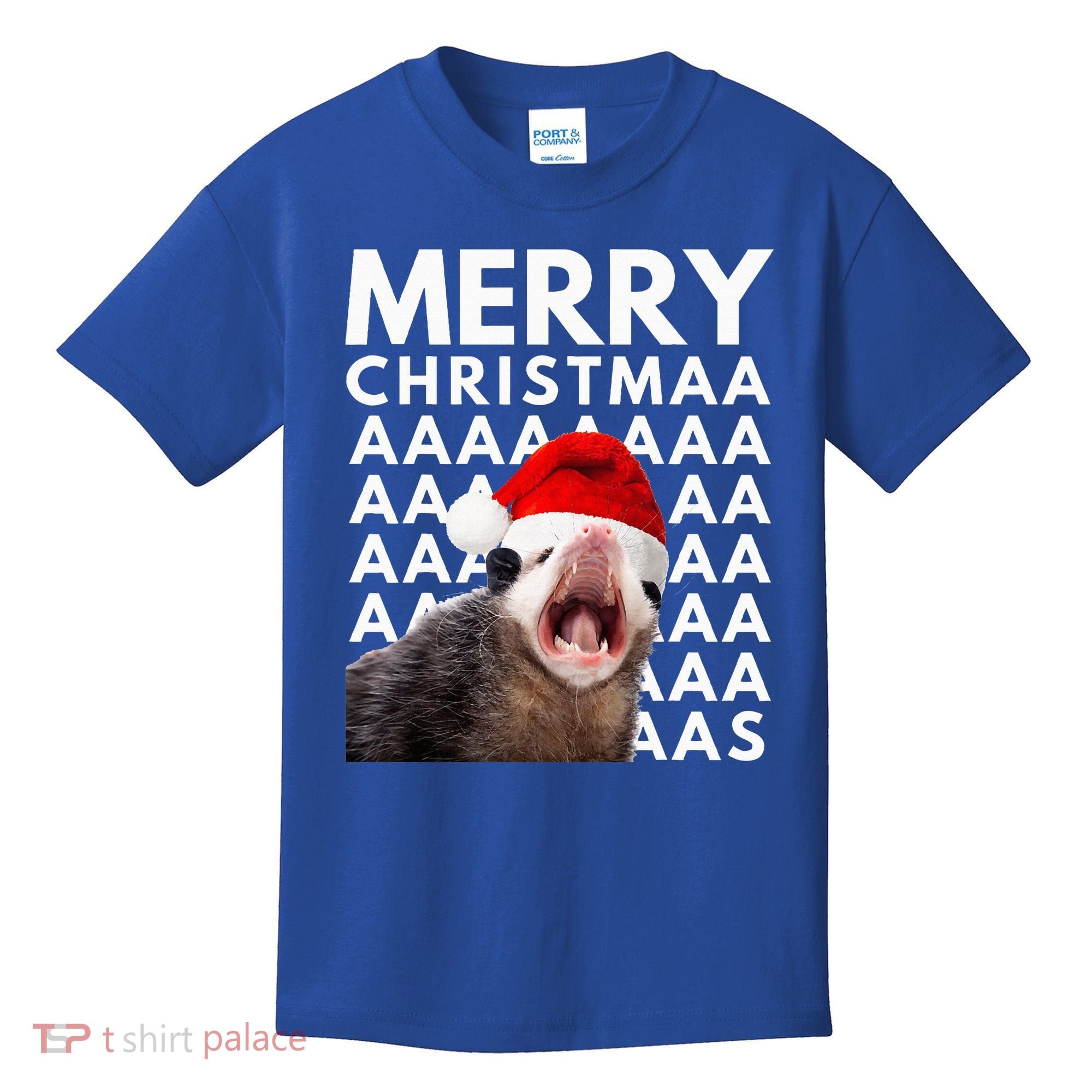 Hilarious Opossum Christmas Scream Kids T-Shirt