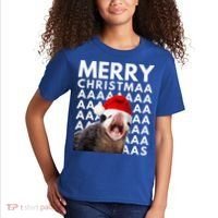 Hilarious Opossum Christmas Scream Kids T-Shirt thumb 2