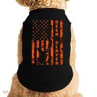 Hunter Orange Camo American Flag Deer Slayer Hunting Lover Doggie Tank thumb 0