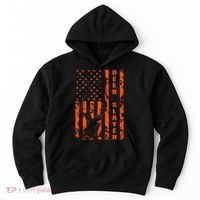 Hunter Orange Camo American Flag Deer Slayer Hunting Lover Hoodie thumb 0