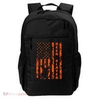 Hunter Orange Camo American Flag Deer Slayer Hunting Lover Backpack thumb 0