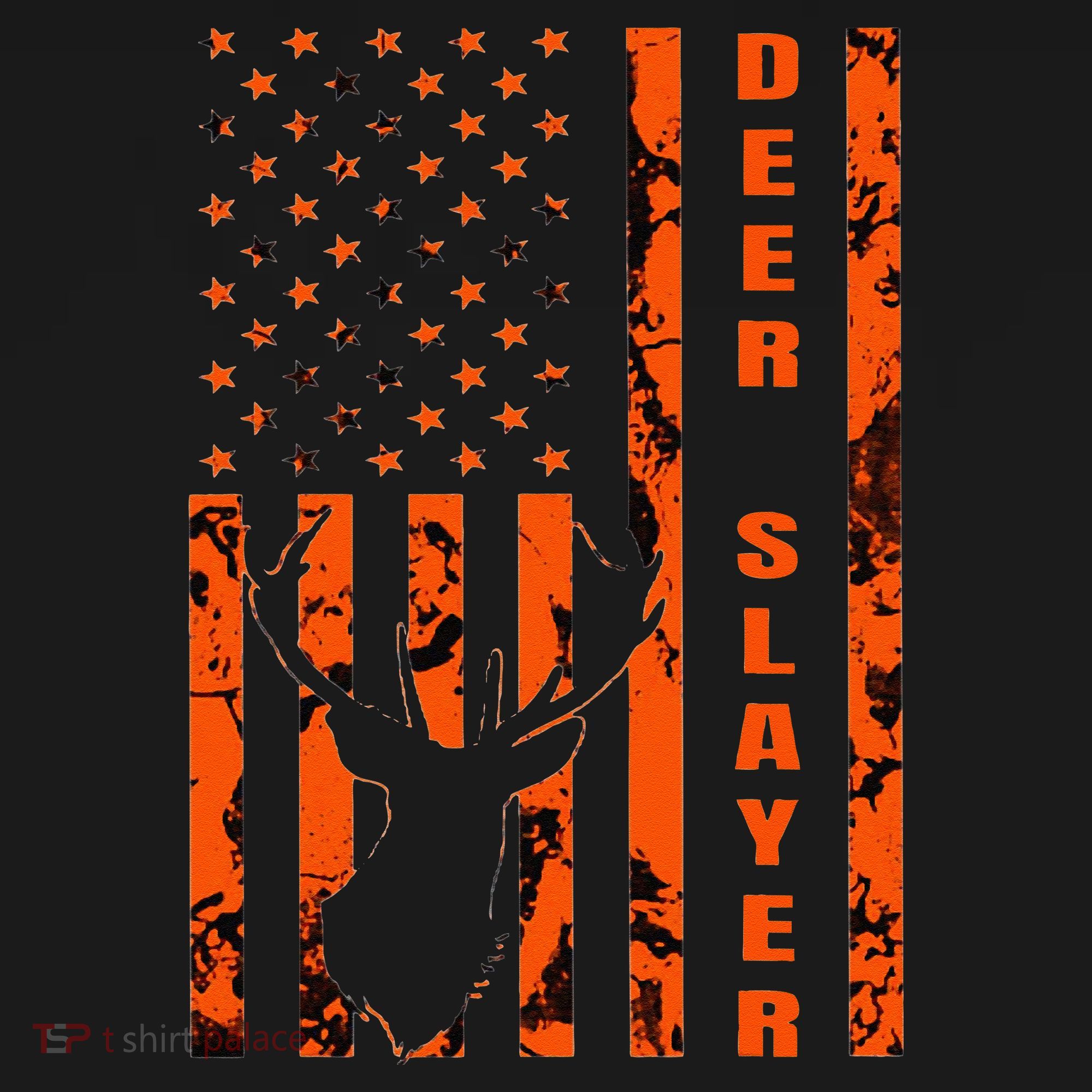 Hunter Orange Camo American Flag Deer Slayer Hunting Lover Women's Hoodie