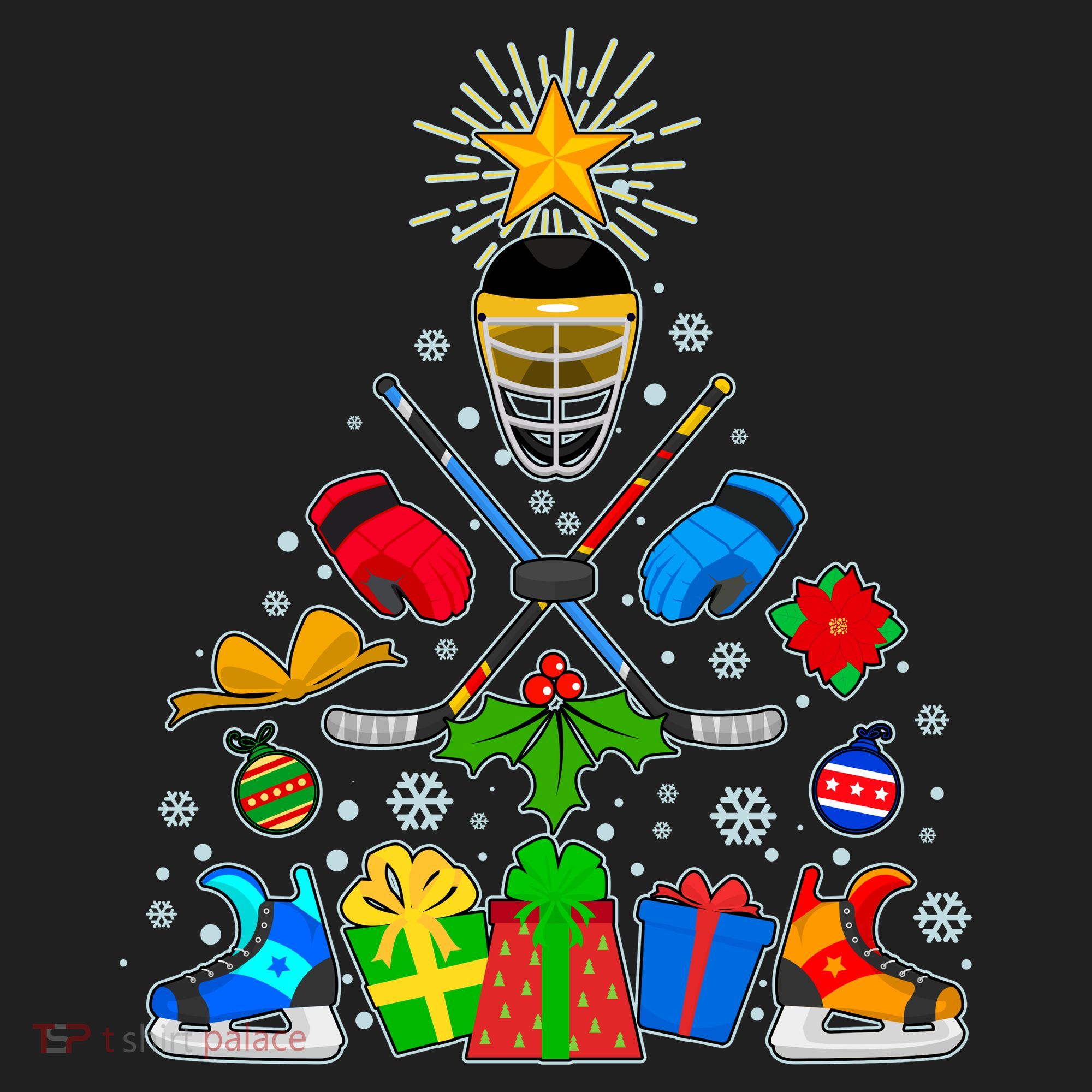 Hockey Christmas Tree Beanie