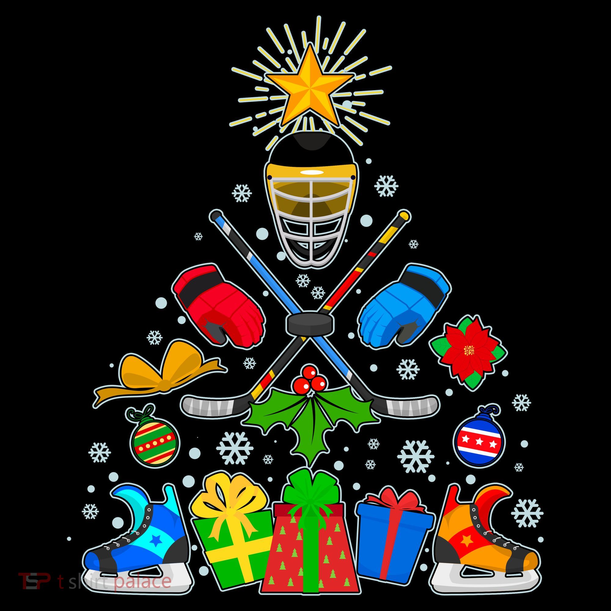 Hockey Christmas Tree Women's Hoodie