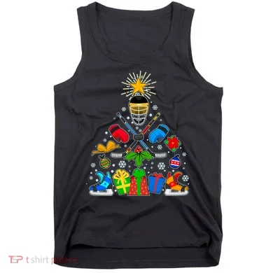 Hockey Christmas Tree Tank Top