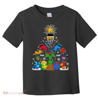 Hockey Christmas Tree Toddler T-Shirt