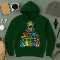 Hockey Christmas Tree Hoodie thumb 3