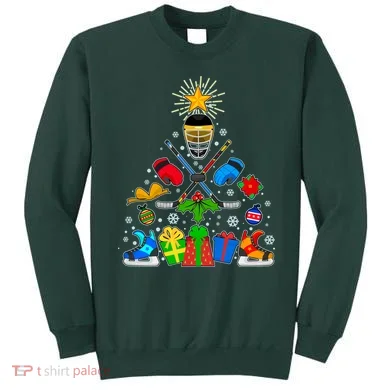 Hockey Christmas Tree Sweatshirt