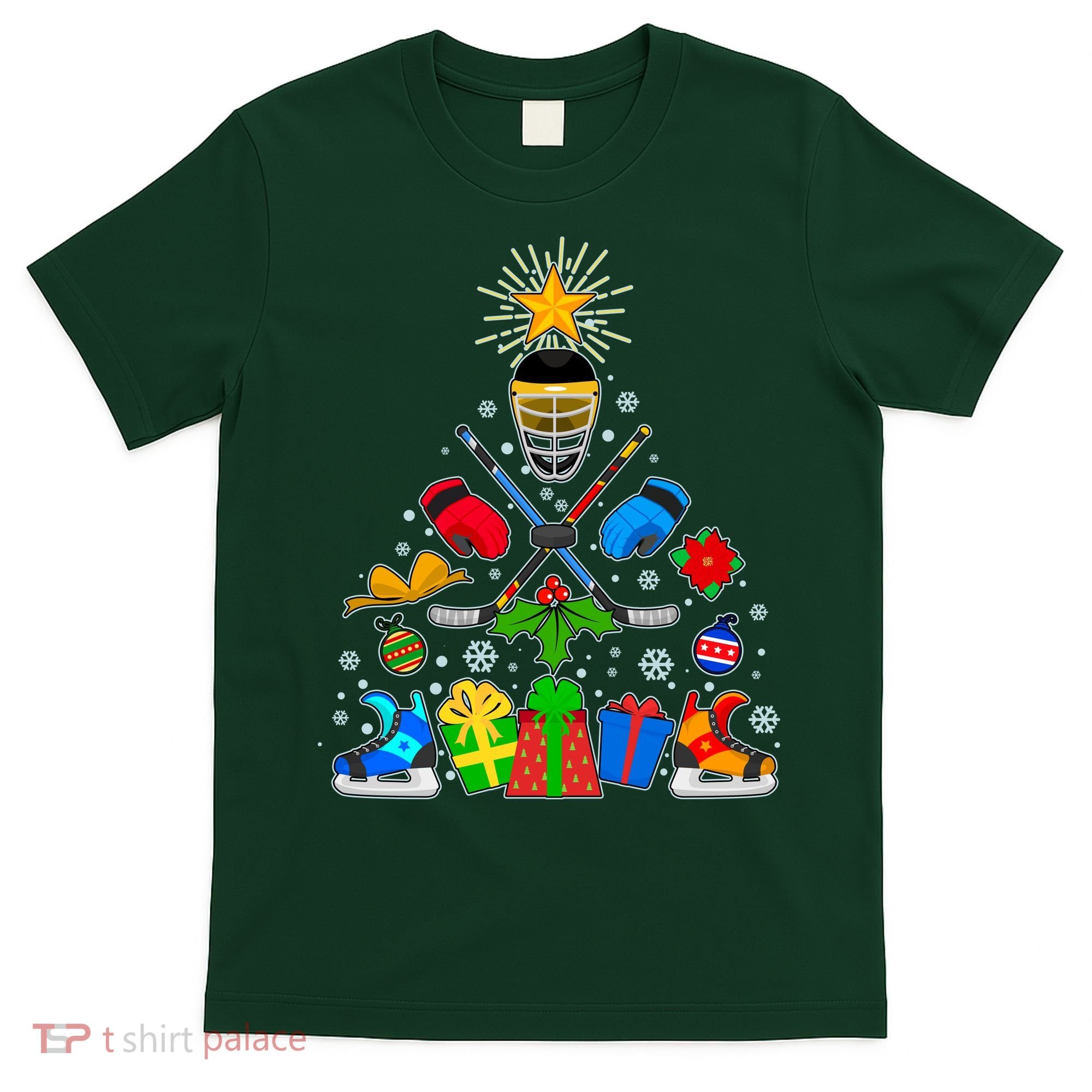 Hockey Christmas Tree T-Shirt