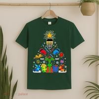 Hockey Christmas Tree T-Shirt thumb 2