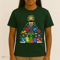 Hockey Christmas Tree T-Shirt thumb 4