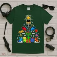 Hockey Christmas Tree T-Shirt thumb 5