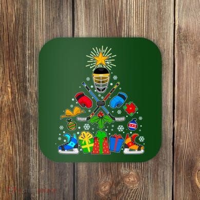 Hockey Christmas Tree Coaster