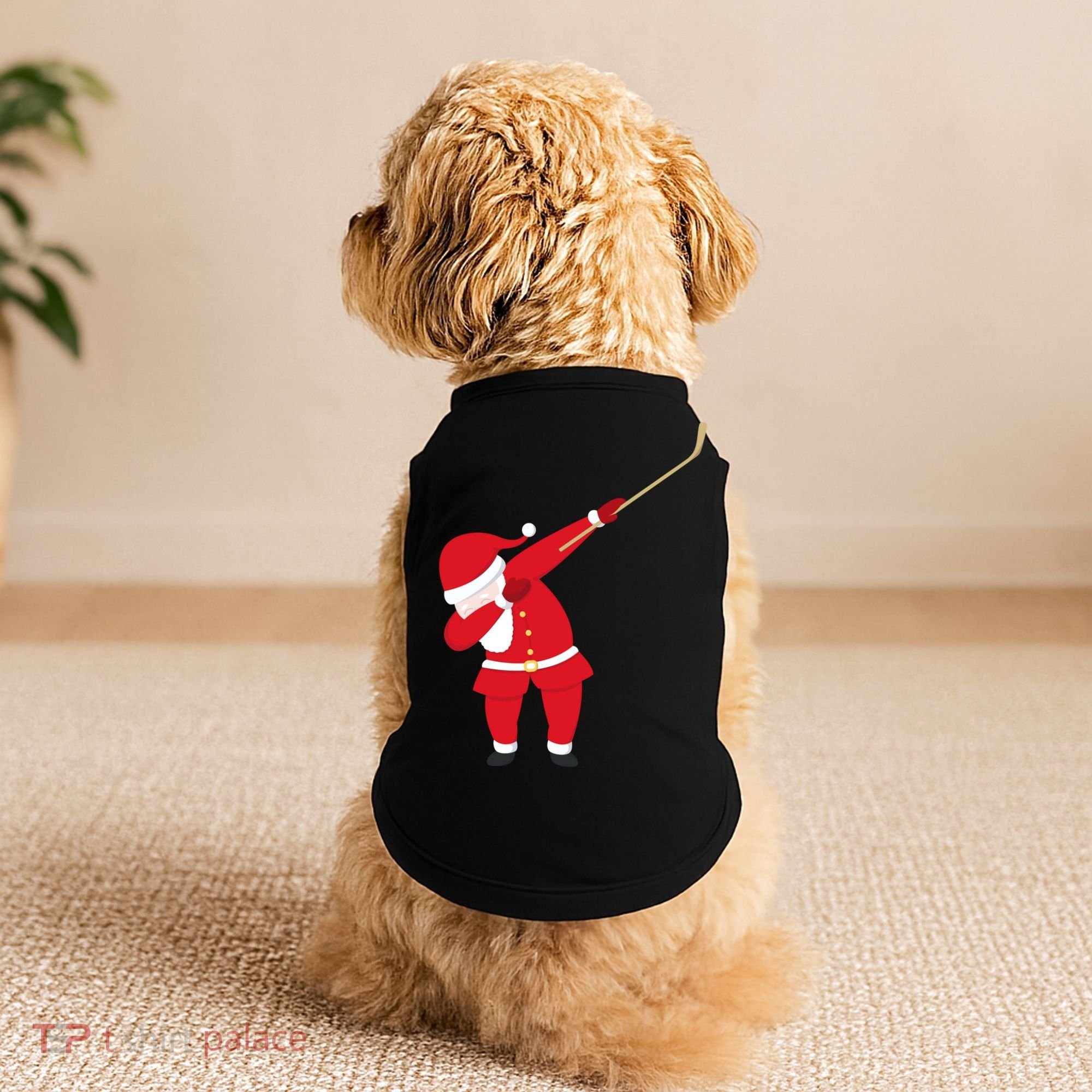 Hockey Dabbing Santa Doggie Tank