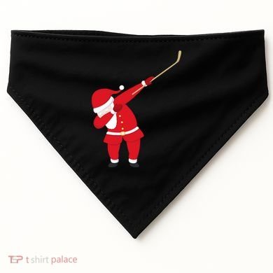Hockey Dabbing Santa USA-Made Doggie Bandana
