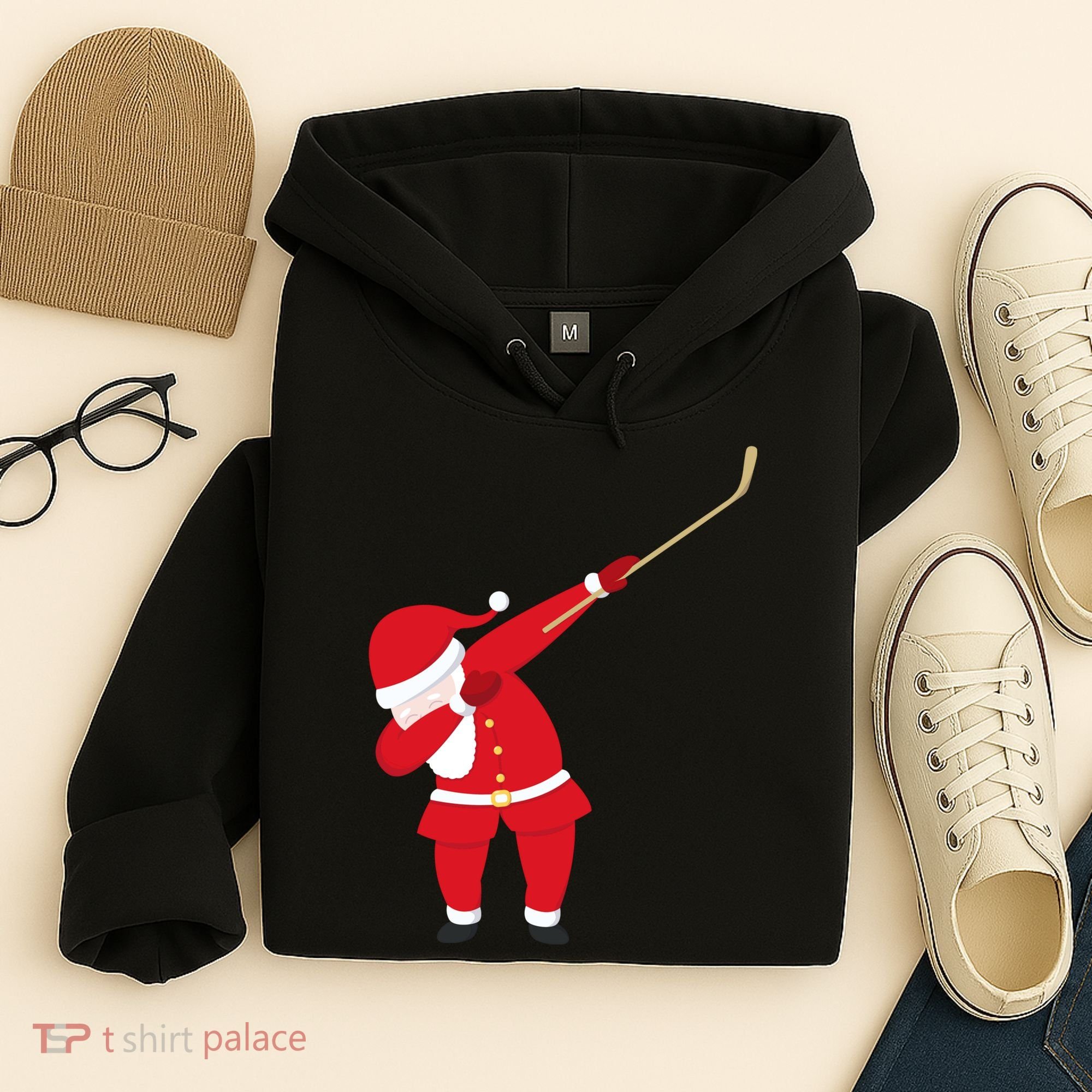 Hockey Dabbing Santa Hoodie