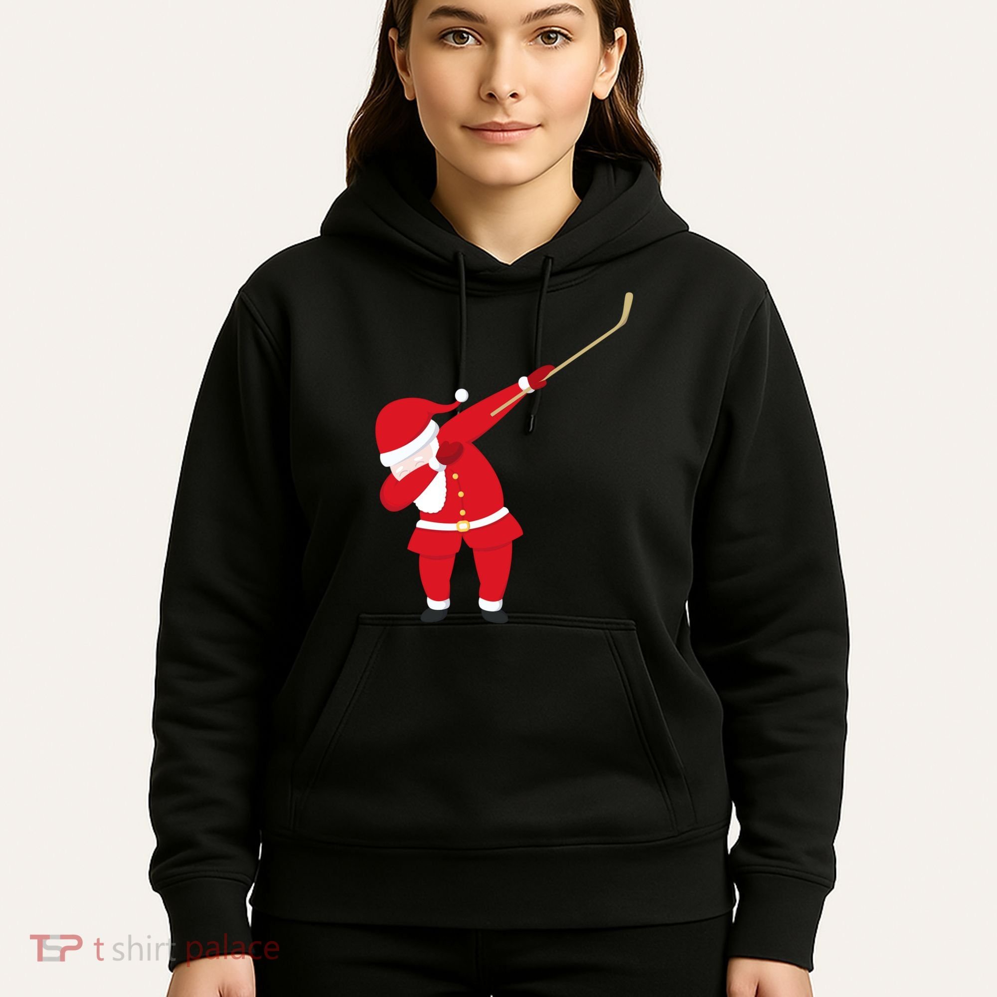 Hockey Dabbing Santa Hoodie
