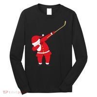 Hockey Dabbing Santa Long Sleeve Shirt thumb 0