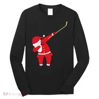 Hockey Dabbing Santa Long Sleeve Shirt thumb 0