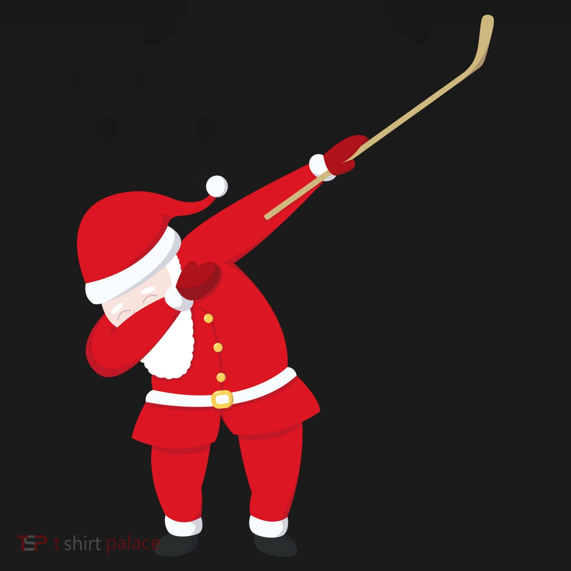 Hockey Dabbing Santa Long Sleeve Shirt