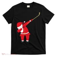Hockey Dabbing Santa T-Shirt thumb 0