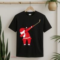 Hockey Dabbing Santa T-Shirt thumb 2