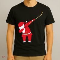 Hockey Dabbing Santa T-Shirt thumb 3