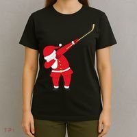 Hockey Dabbing Santa T-Shirt thumb 4