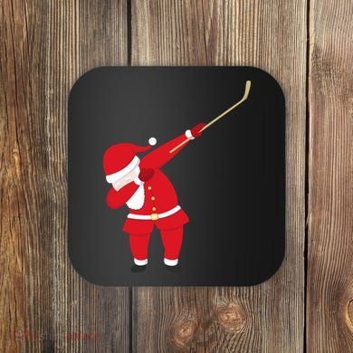 Hockey Dabbing Santa Coaster