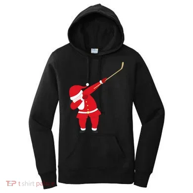 Hockey Dabbing Santa Women's Hoodie