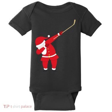 Hockey Dabbing Santa Baby Bodysuit