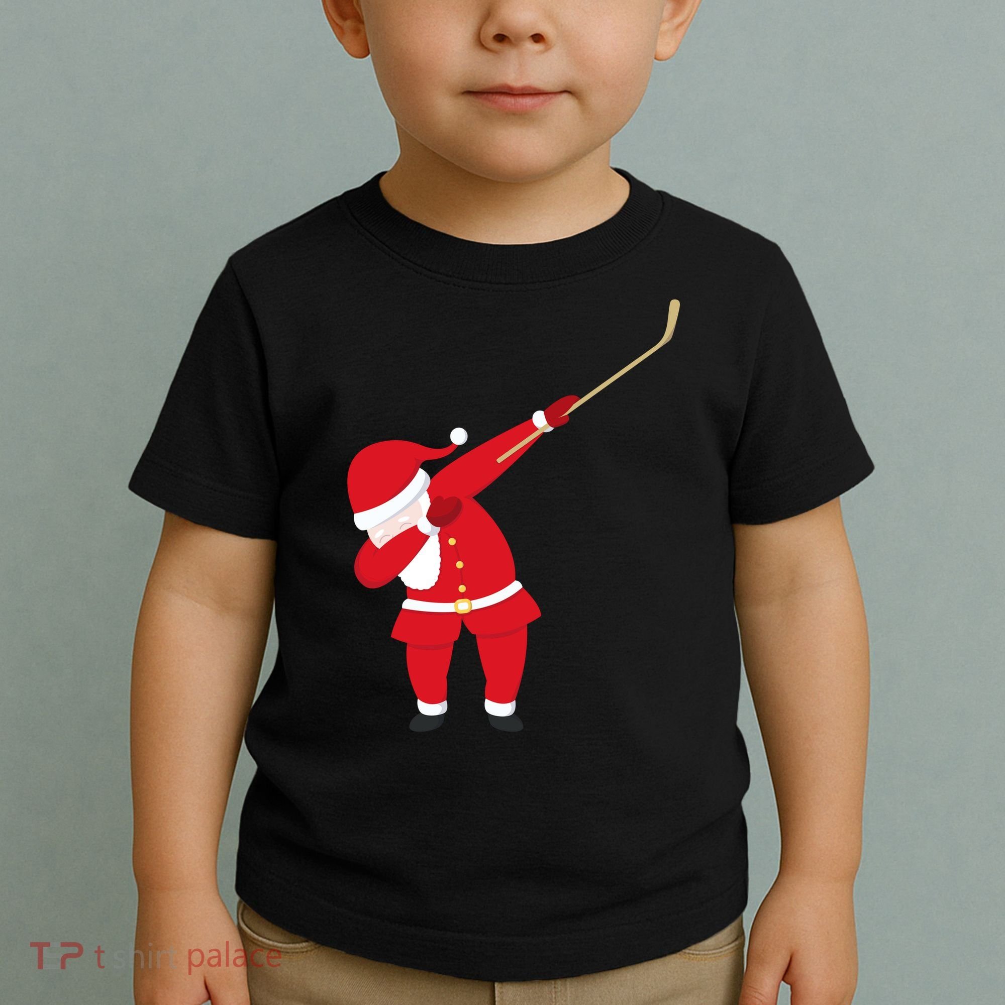 Hockey Dabbing Santa Toddler T-Shirt